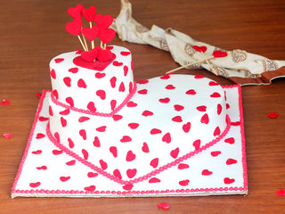 2 Tier Heart Shaped Party Cake