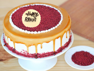 Red Velvet Rhapsody Cake For Rakshabandhan