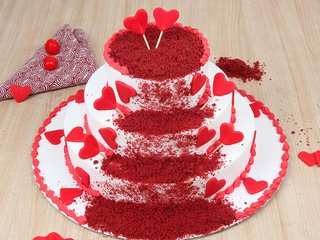 Radient Emotion - 3 Tier Red Velvet Cake