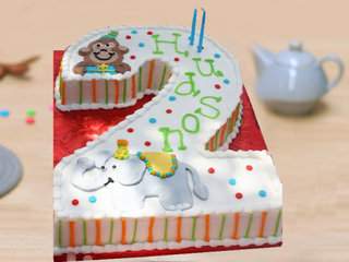 Number 2 Kids Birthday Themed Cake