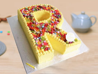 R Alphabet Candy Cake