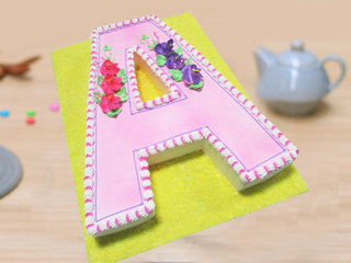 Alphabet A Cake