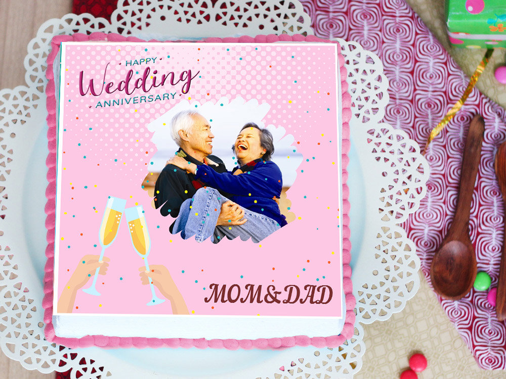 Buy Personalised Wedding Anniversary Cake Photo Anniversary Cake