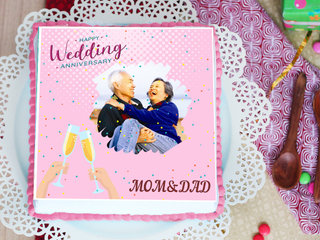 Personalised Wedding Anniversary Cake