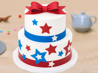 2 Tier Captain America Cake