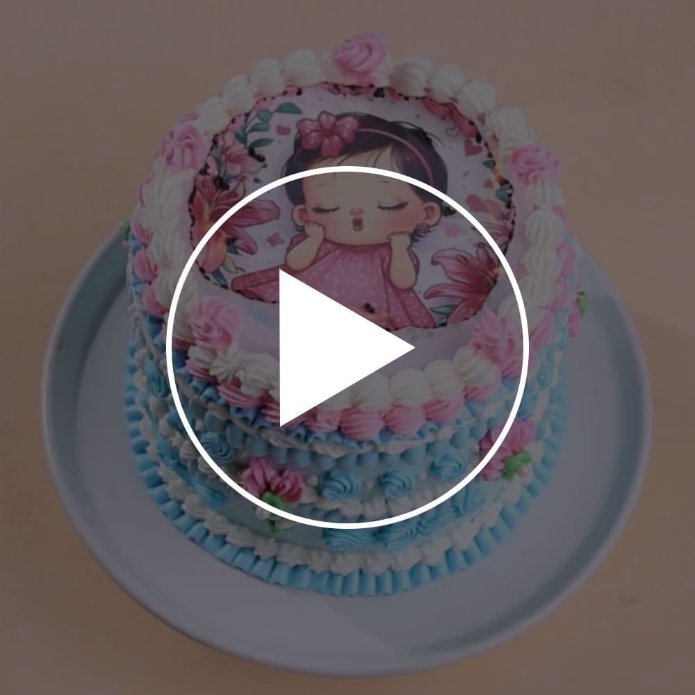 Sweet Baby Shower Fire Cake