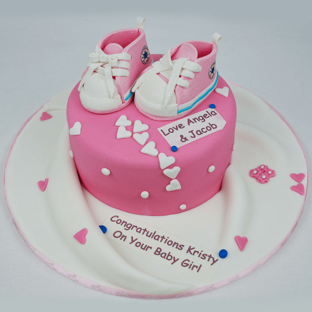 Buy Adorable Pink Its A Girl Fondant CakeAdorable Pink Its A Girl