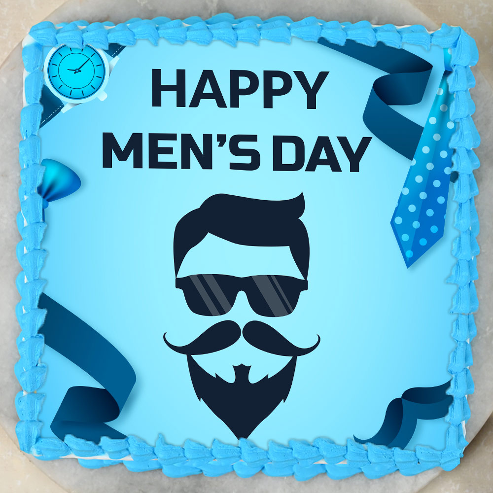 Buy Cool Beard Photo Square Mens Day-Beard N Glasses Mens Day Cake