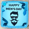 Top View of Man Face Cake for Mens Day