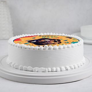 Pesonalised New Year Photo Cake