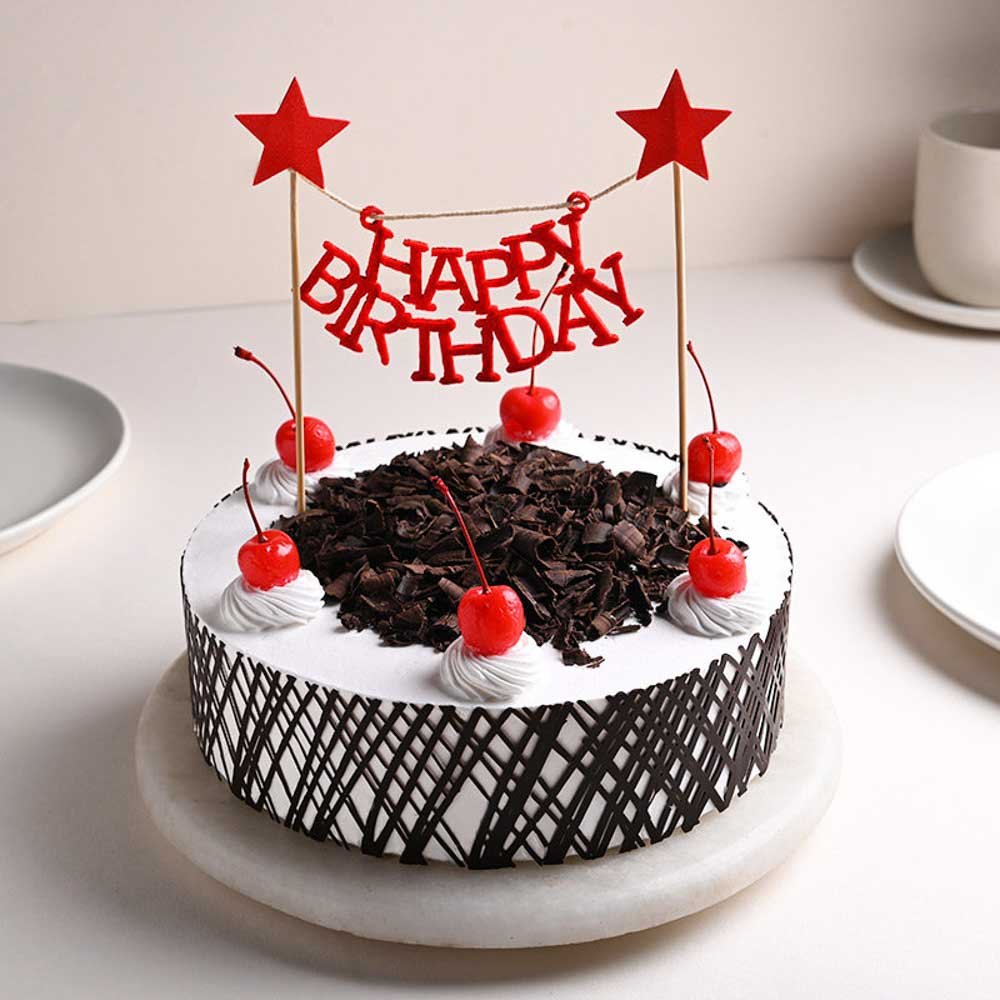 Birthday Star Black Forest Cake