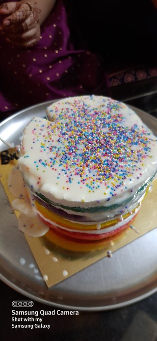 Rainbow Pull me up Cake