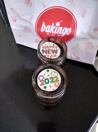 Chocolate New Year Photo Jar Cakes