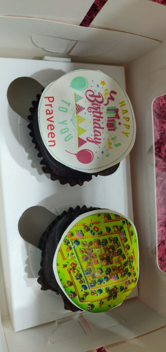 Personalised Photo Cup Cake Set of 2 Pieces