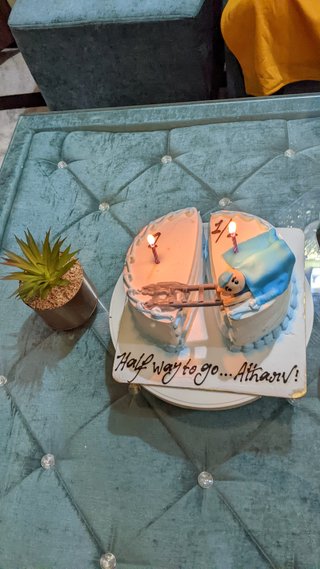 Baby Milestone Pineapple Birthday Cake
