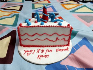Semi Round Red Velvet Half Cake 
