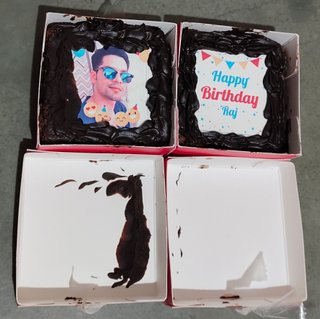 Set Of Two Personalised Chocolate Birthday Brownies