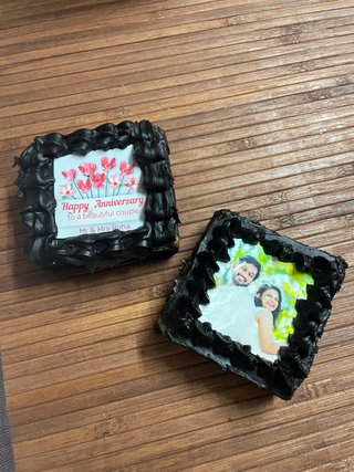 Set of Two Personalised Anniversary Choco Brownie