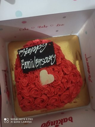 Rose Red Velvet Heart Cake