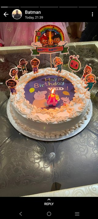 Peppa Pig Happy Birthday Poster Cake