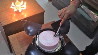 Round Shape Strawberry Bomb Cake