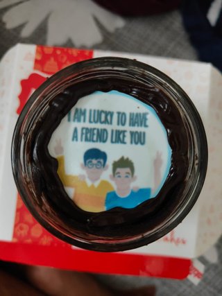 Friendship Day Poster chocolate jar Cake