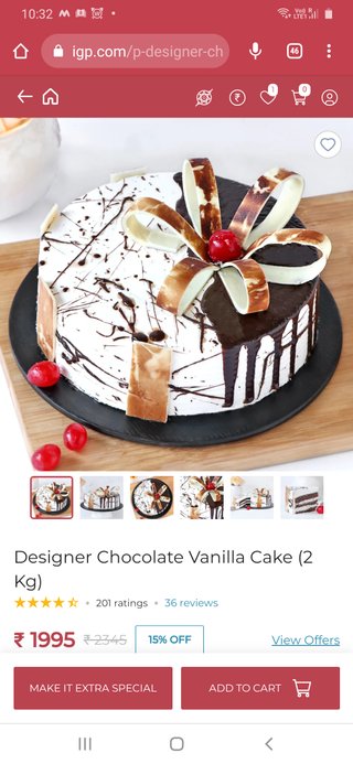 Half Chocolate Half Vanilla Cake