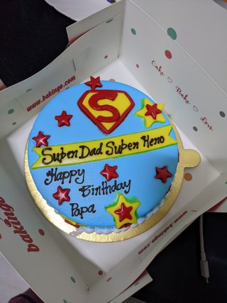Superman Cake For Super Dad