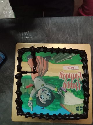 Chhota Bheem Birthday Poster Cake Square Shape