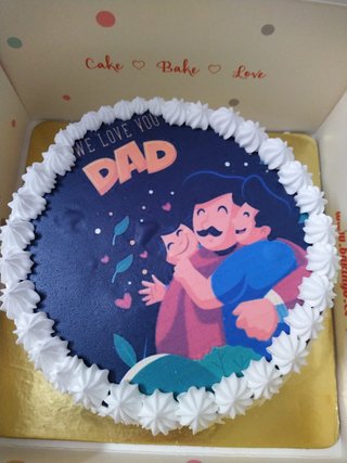 Blissful Photo Cake For Dad