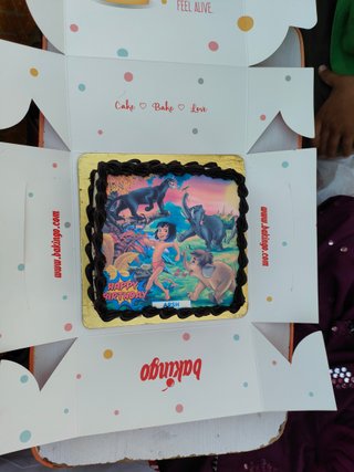 Jungle Book Birthday Poster Cake Square Shape