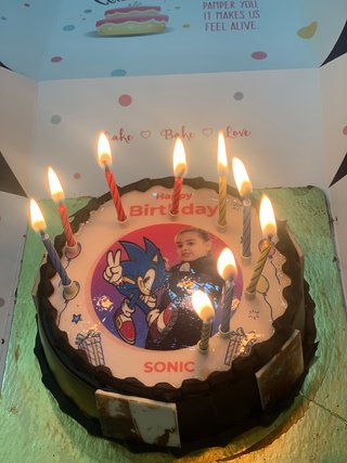 Birthday Boy Chocolate Photo Cake
