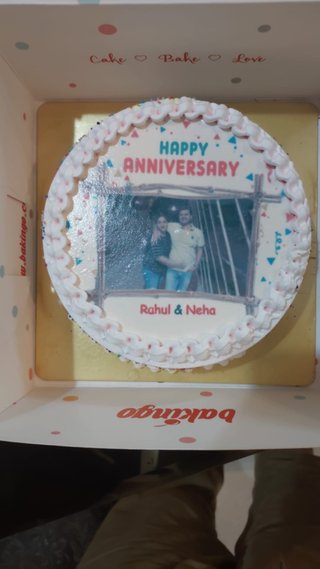 Anniversary Photo Cake 1 Round Shape