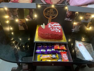 Heart Red Velvet Cake Surprise Box