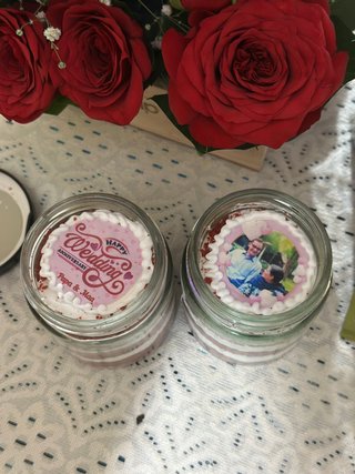 Red Velvet Personalised Jar Cake Set