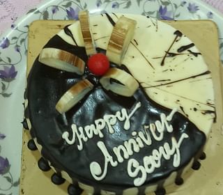 Half Chocolate Half Vanilla Cake