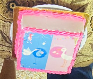 Square Shaped Baby Shower Theme Cake