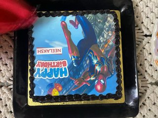 Blissful Spiderman Photo Cake
