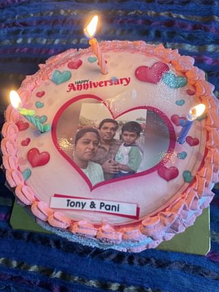 Anniversary Photo Cake 12 Round Shape