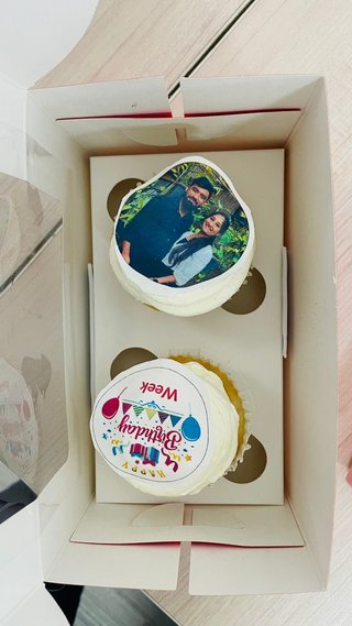 Personalised Photo Cup Cake Set of 2 Pieces