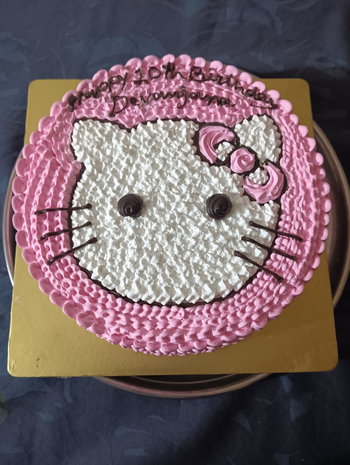 Hello Kitty Rainbow Layer Cake with Cream Cheese Frosting