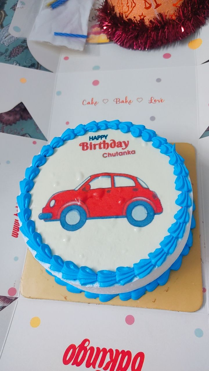 First Birthday Car Race Cake - CakeCentral.com