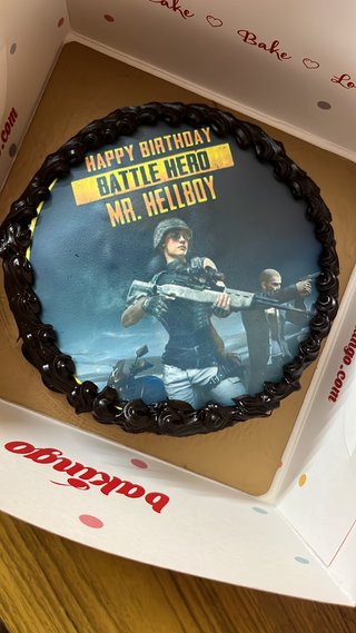 PUBG Battle Hero Poster Cake