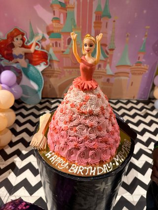 Cream Fantasy Barbie Cake