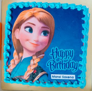 Frozen Birthday Poster Cake Square Shape