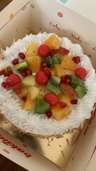 Fruits N Roasted Almond Cake