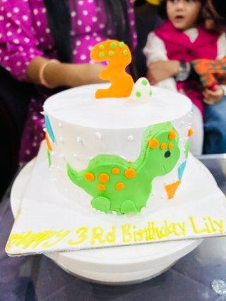 Cute N Colorful Dinosaur Themed Cake