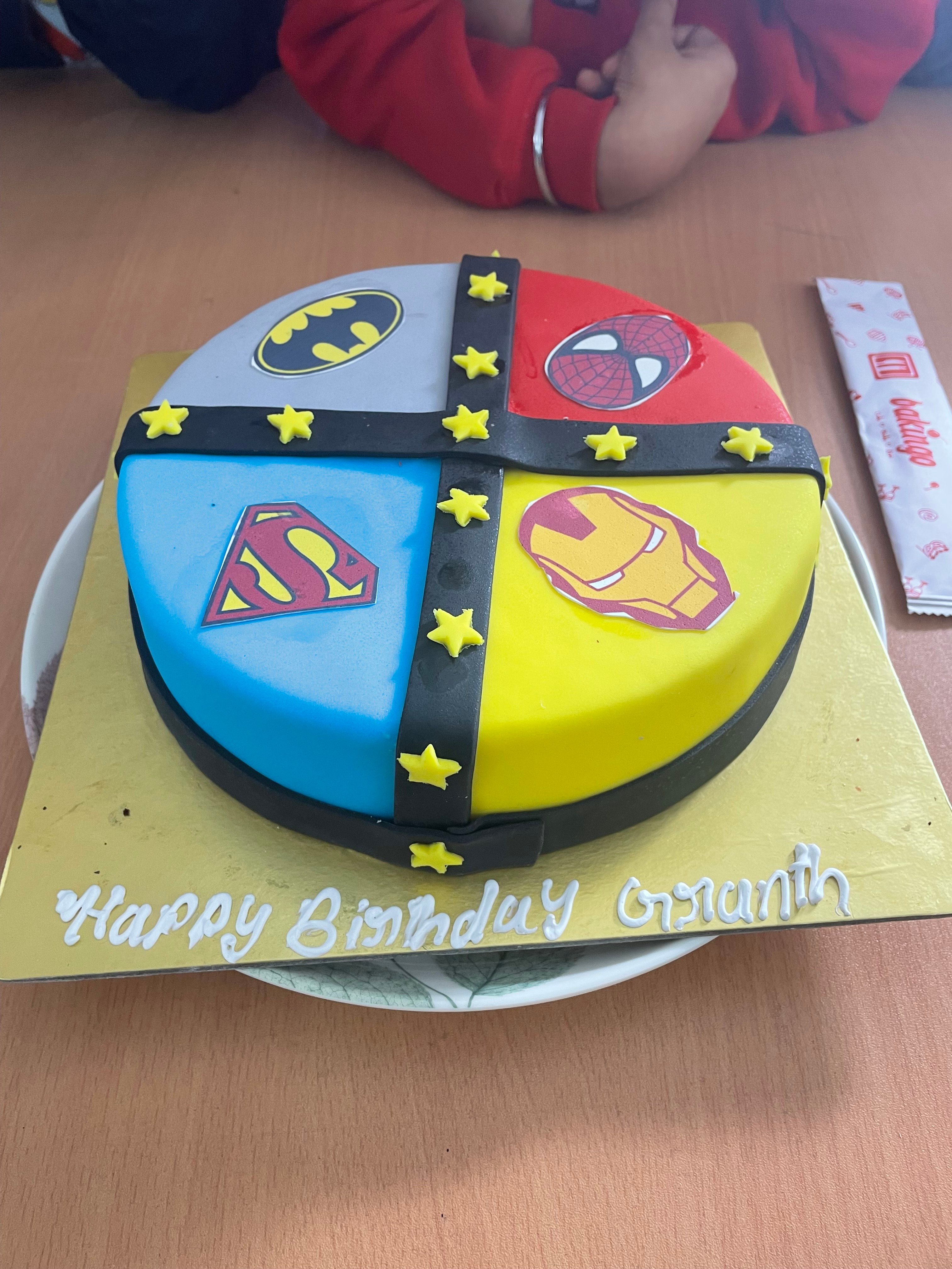 Superhero Theme Cake- Order Online Superhero Theme Cake @ Flavoursguru
