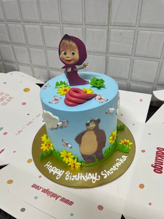 Fun Masha N Bear Theme Cake