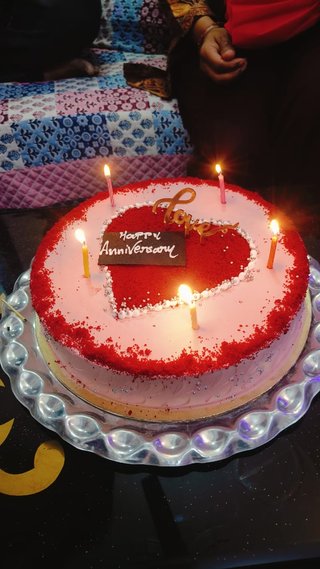 Love Topper Red Velvet Cake